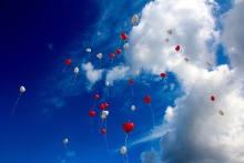 Ballons Herz Himmel
